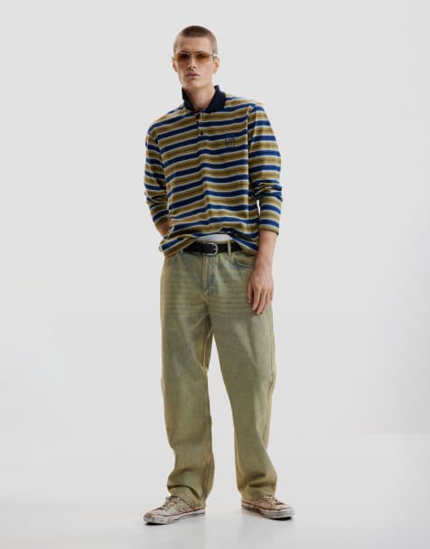 Desigual Dyed denim trousers in green - view 1