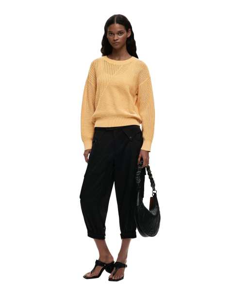 Desigual - Eenvoudige gebreide sweater in geel - view 1