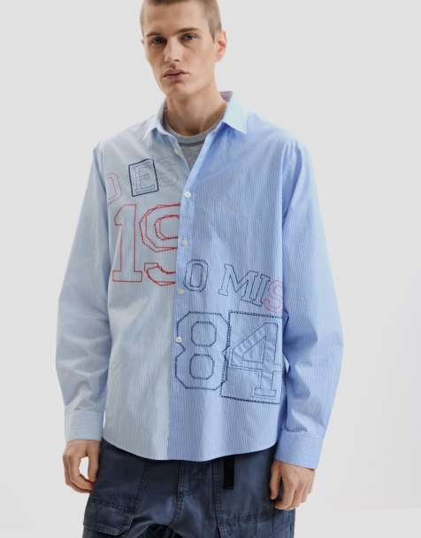 Desigual Embroidered shirt in blue - view 1