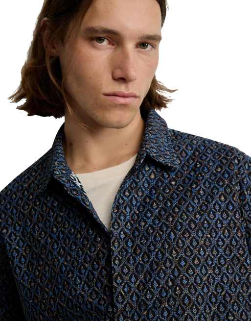 Desigual Embroidered shirt in blue, 3 of 4
