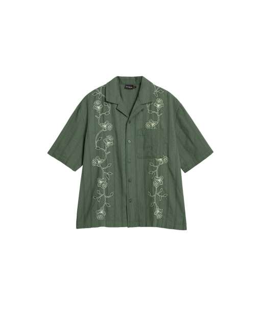 Desigual Embroidered shirt in green, 4 of 4