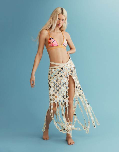 Desigual - Falda color crema cruzada - view 1