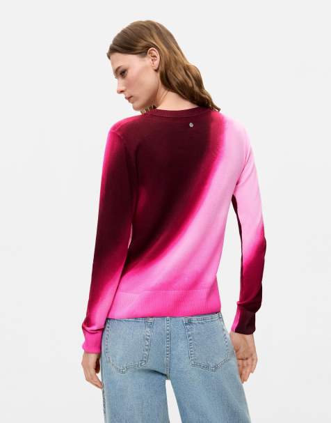 Desigual Feinstrick-Pullover mit Farbverlauf in Pink - view 1