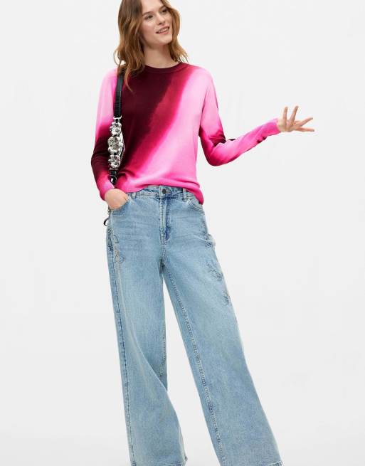 Desigual Feinstrick-Pullover mit Farbverlauf in Pink, 2 von 4