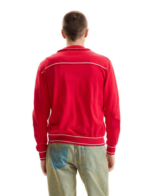 Desigual - Fijne sweater met knopen in rood, 2 van 4