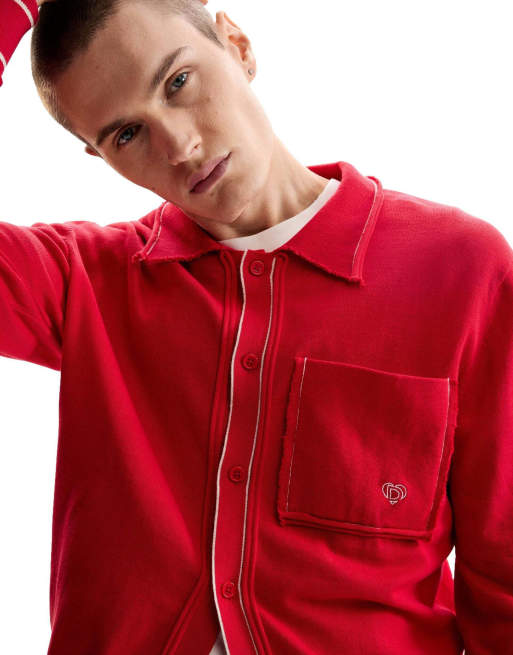 Desigual - Fijne sweater met knopen in rood, 3 van 4