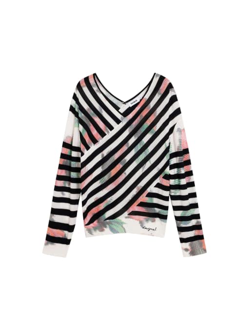 Desigual - Fine - Jersey negro cruzado, 4 de 4
