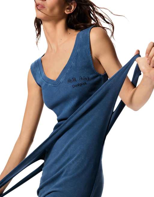 Desigual Fitted dress masha popova in blue, 3 of 4