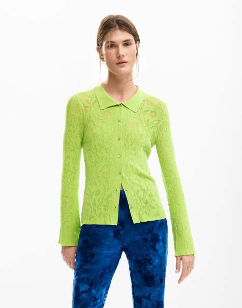 Desigual Fitted floral t-shirt in green - view 1