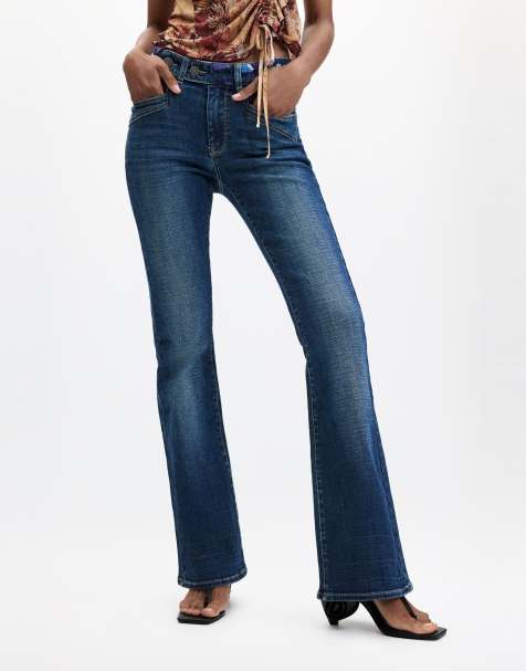 Desigual flared jeans in blauw - view 1