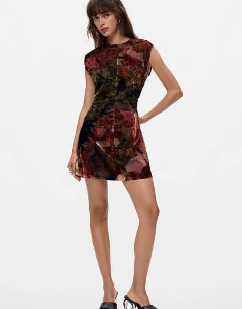 Desigual Floral velvet dress m. c. lacroix in pink - view 1