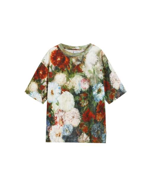 Desigual - Garden - T-shirt manches courtes à imprimé jardin - Vert, 4 de 4