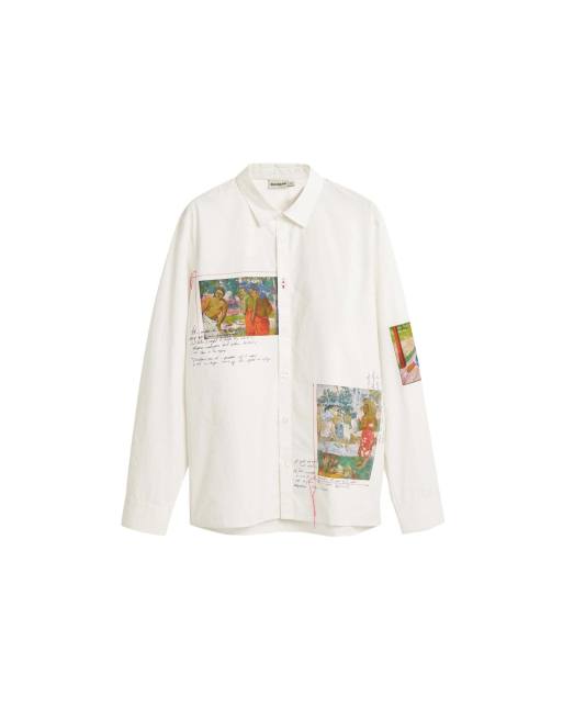 Desigual – Gaugin – Hemd in Weiß mit Print, 4 von 4