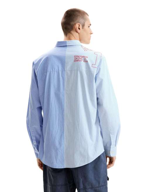 Desigual - Geborduurd overhemd in blauw, 2 van 4