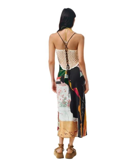 Desigual - Gebreide jurk met bandjes in zwart, 3 van 4