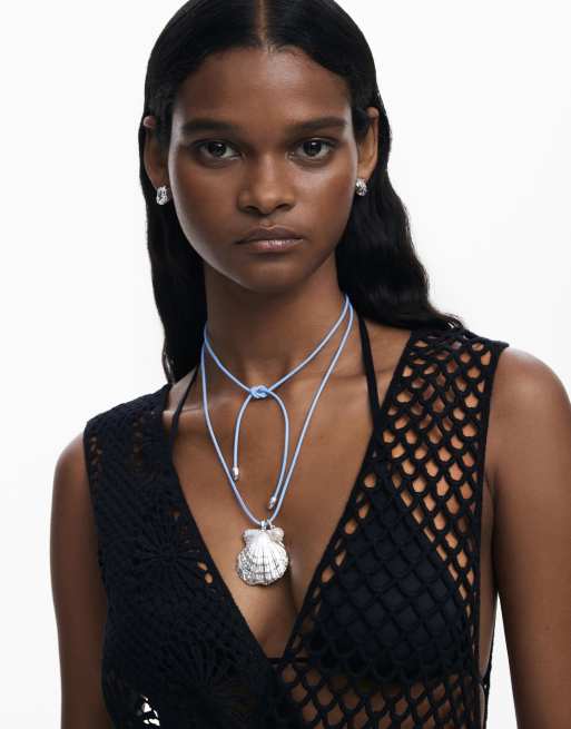 Desigual - Gehaakte jurk in zwart, 3 van 4