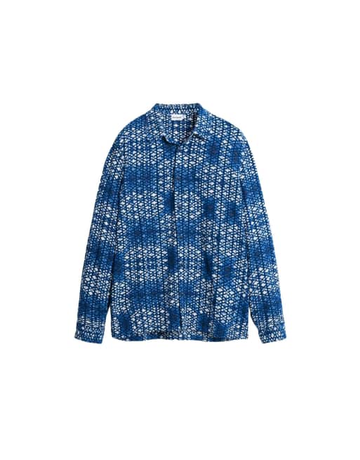 Desigual Geometric print shirt in blue, 4 of 4