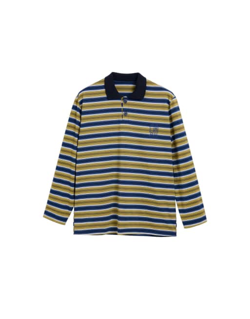 Desigual - Gestreept poloshirt in blauw, 4 van 4