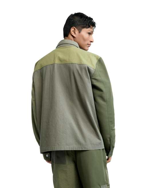 Desigual - Giacca militare verde con tasche, 2 di 4