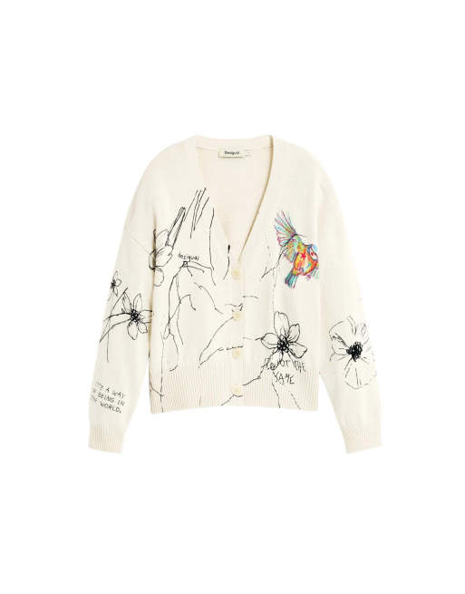 Desigual gilet fleuri blanc, 4 de 4