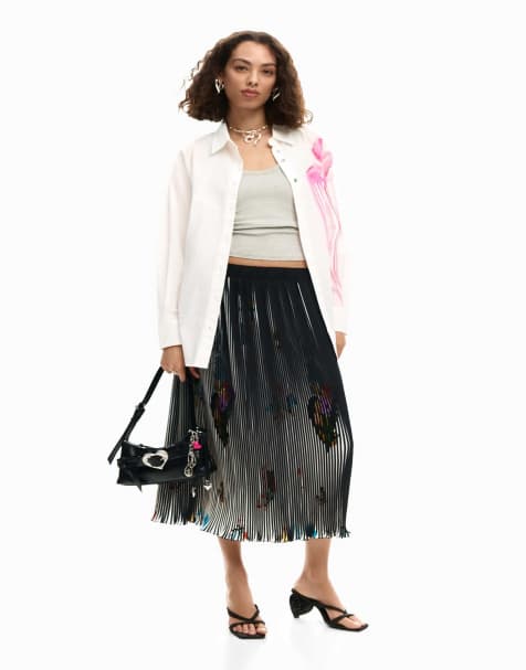 Desigual – Gloss Flower – Hemd in Weiß - view 1