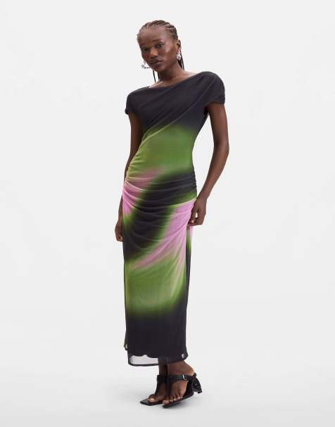 Desigual Gradient tulle dress in black - view 1