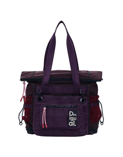 Desigual - Grand sac à dos de voyage multipositions - Rouge et violet - view 1