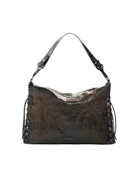 Desigual grand sac porté épaule marron - view 1