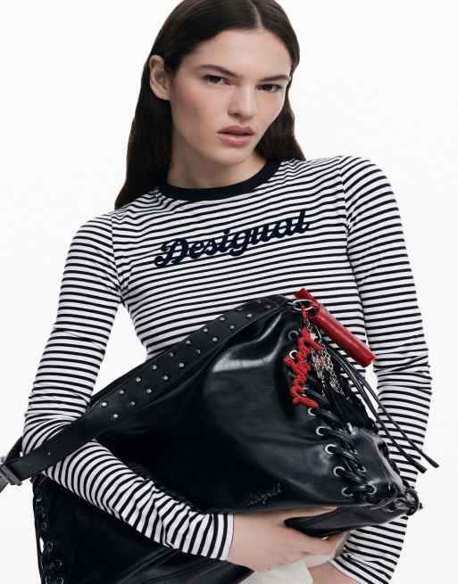Desigual - Grand sac tressé - Noir brillant, 4 de 4