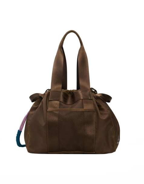 Desigual – Große Shopper-Tasche aus Nylon in Braun - view 1