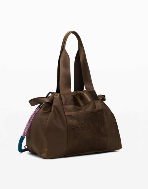 Desigual – Große Shopper-Tasche aus Nylon in Braun, 2 von 4