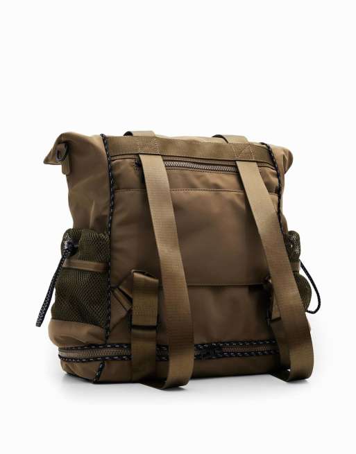 Desigual – Großer Voyager-Rucksack in Grün mit vielseitigen Tragemöglichkeiten, 3 von 4