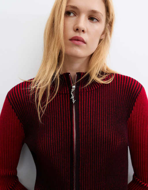 Desigual Iridescent knit zip jacket in multicolored, 1 of 3