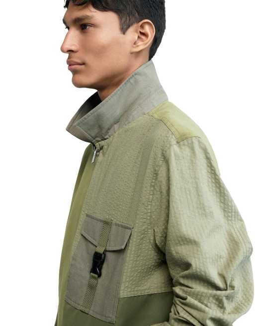 Desigual – Jacke in Grün mit Taschen im Military-Stil, 3 von 4