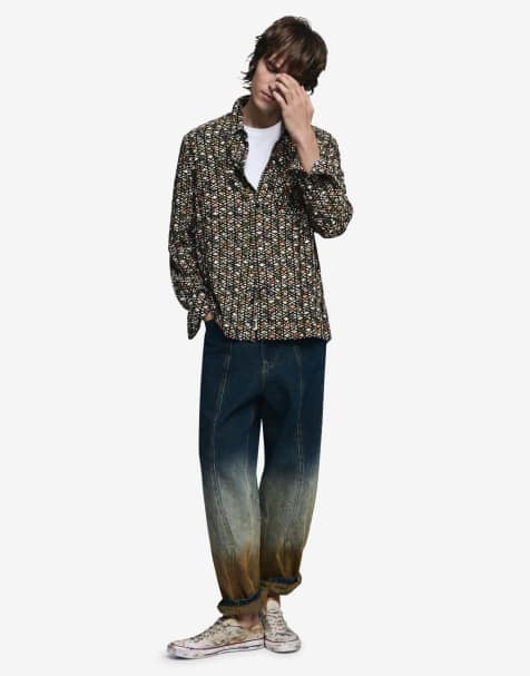 Desigual – Jacquard-Hemd für Herren in Grün - view 1