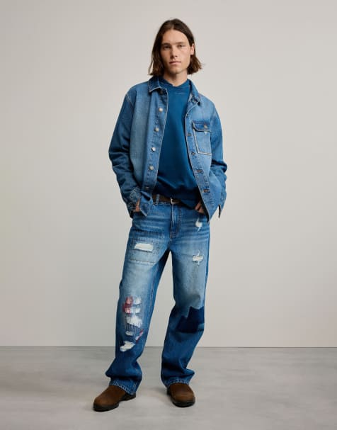 Desigual - Jeans blu con toppe - view 1