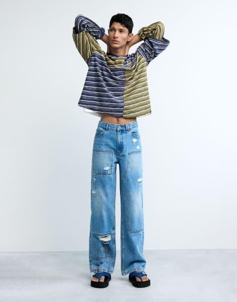 Desigual Jeans – Hose in Blau mit Ziernähten - view 1