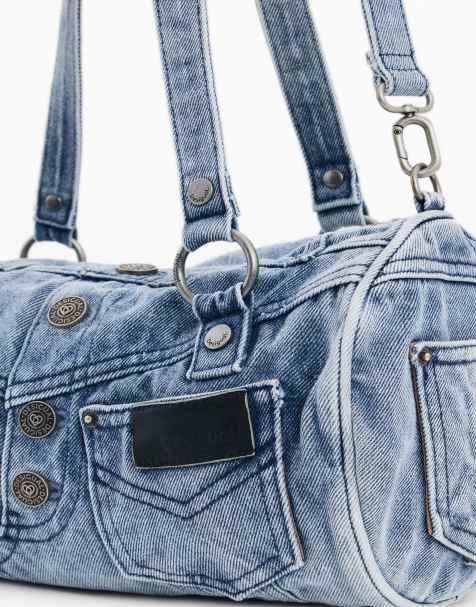 Desigual – Jeanstasche in Blau mit Taschendesign - view 1