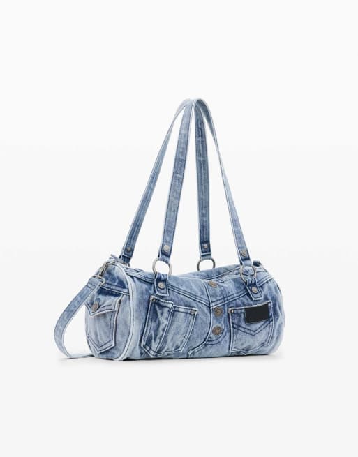 Desigual – Jeanstasche in Blau mit Taschendesign, 2 von 4