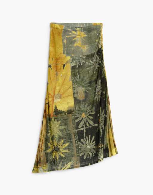 Desigual jupe longue imprimée verte, 4 de 4