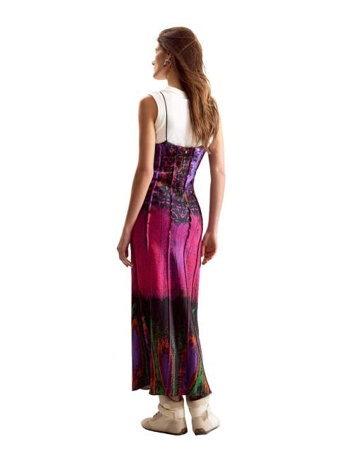 Desigual jurk ontworpen door mr. lacroix in fuchsia, 2 van 4