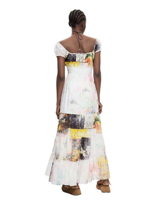 Desigual - Jurk van 100% katoen met korte mouwen in multi, 2 van 4
