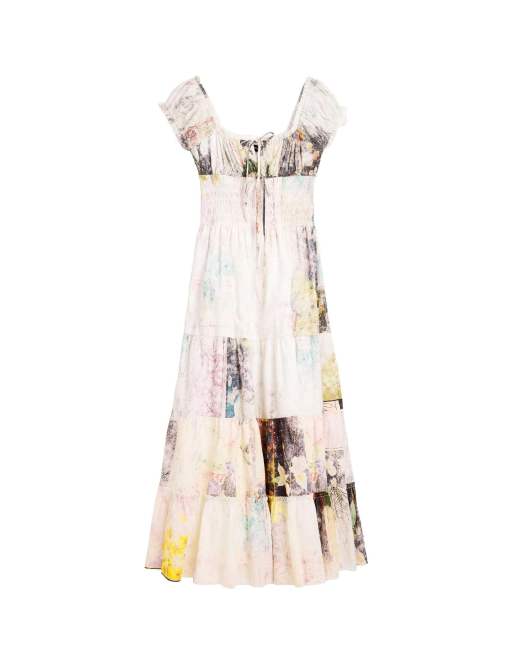 Desigual - Jurk van 100% katoen met korte mouwen in multi, 4 van 4