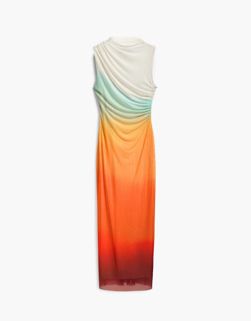 Desigual - Jurk van tule met kleurverloop in oranje, 4 van 4