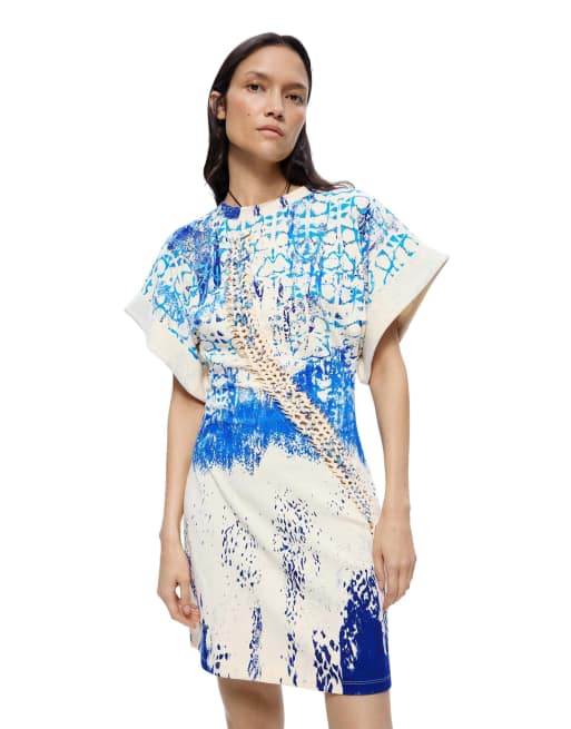 Desigual Knit dress m. c. lacroix in blue, 4 of 4