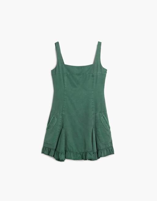 Desigual korte jurk van lyocell in groen, 4 van 4
