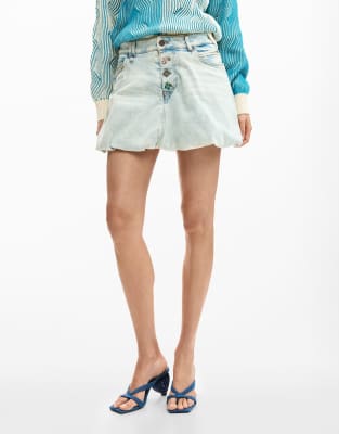Kurzer Jeansrock in Blau Blau XS