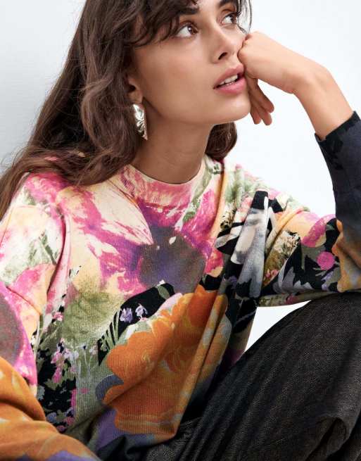Desigual Lacroix maglione stampato nero, 2 di 4