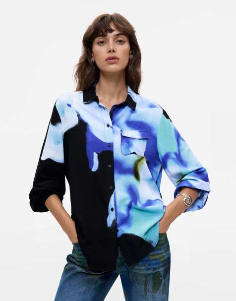 Desigual Lacroix patterned shirt in blue - view 1