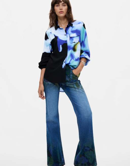 Desigual Lacroix patterned shirt in blue, 4 of 4